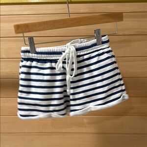 Striped Navy and White Women's Shorts